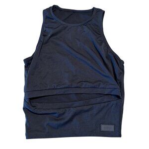 NAMA Body Butter Washed Navy Blue Cutout Tank top Women's Size X-Small XS